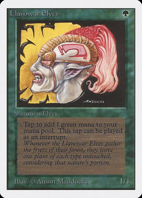 Llanowar Elves · Unlimited Edition 211/302