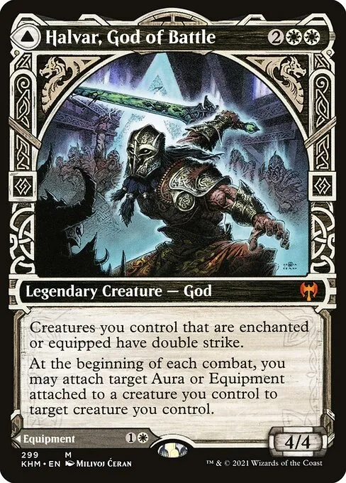 Halvar, God of Battle // Sword of the Realms · Kaldheim 299/425