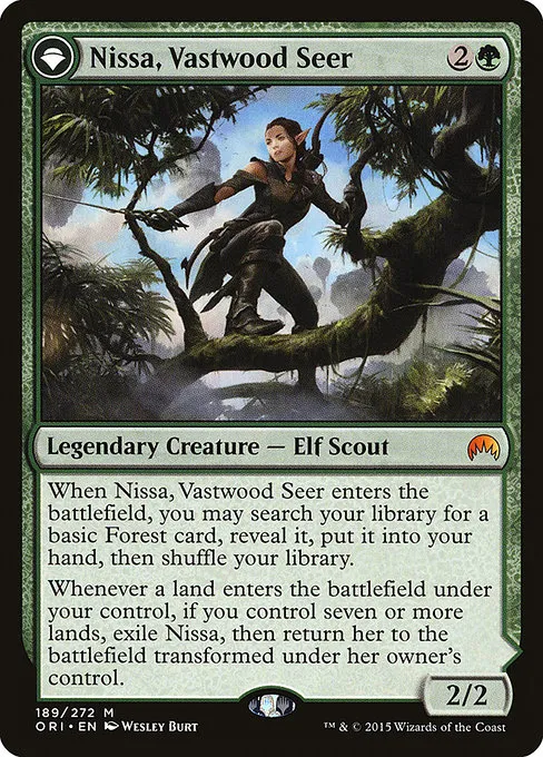 Nissa, Vastwood Seer // Nissa, Sage Animist · Magic Origins 189/288