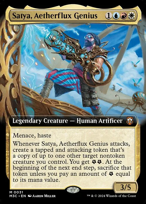 Satya, Aetherflux Genius · Modern Horizons 3 Commander 31/398