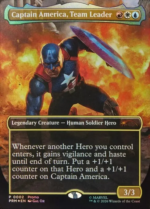 Captain America, Team Leader · Marvel Legends Series Inserts 6/4
