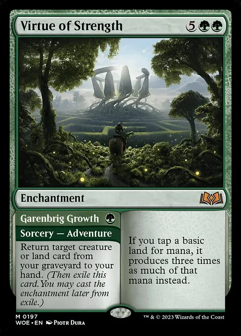 Virtue of Strength // Garenbrig Growth · Wilds of Eldraine 197/381