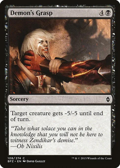 Demon's Grasp · Battle for Zendikar 108/299
