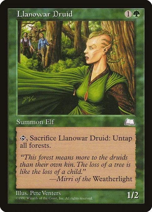 Llanowar Druid · Weatherlight 133/167