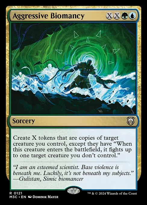 Aggressive Biomancy · Modern Horizons 3 Commander 121/398