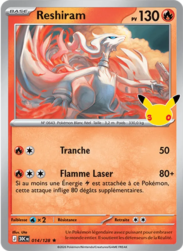 Reshiram · 30ᵉ Anniversaire 014/128
