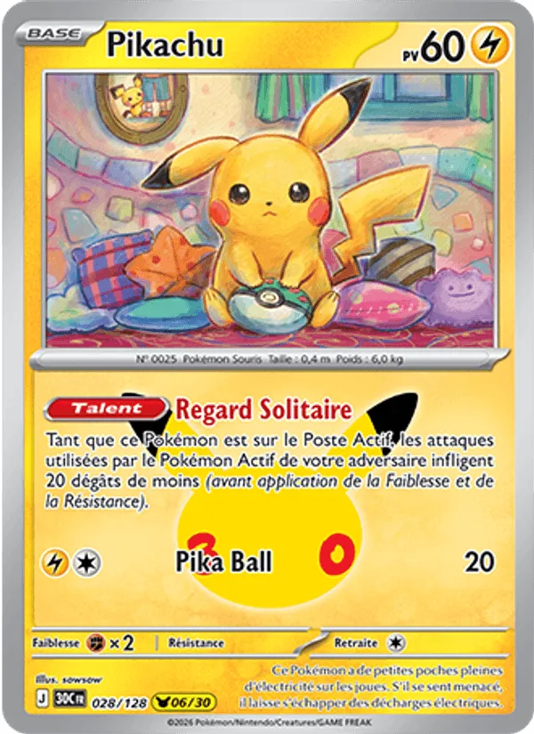 Pikachu · 30ᵉ Anniversaire 028/128