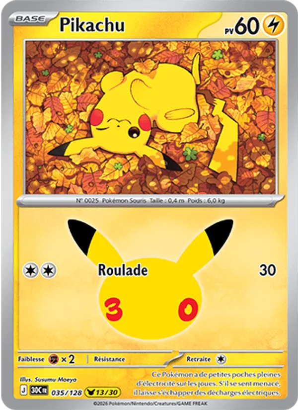 Pikachu · 30ᵉ Anniversaire 035/128
