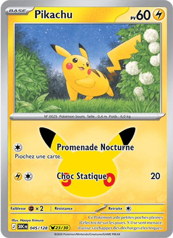 Pikachu · 30ᵉ Anniversaire 045/128