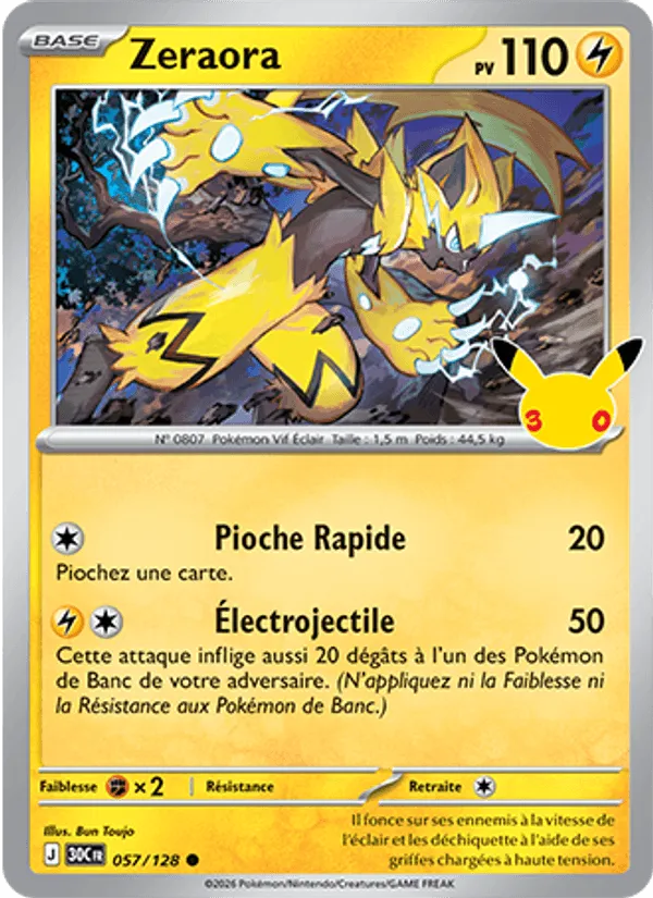 Zeraora · 30ᵉ Anniversaire 057/128