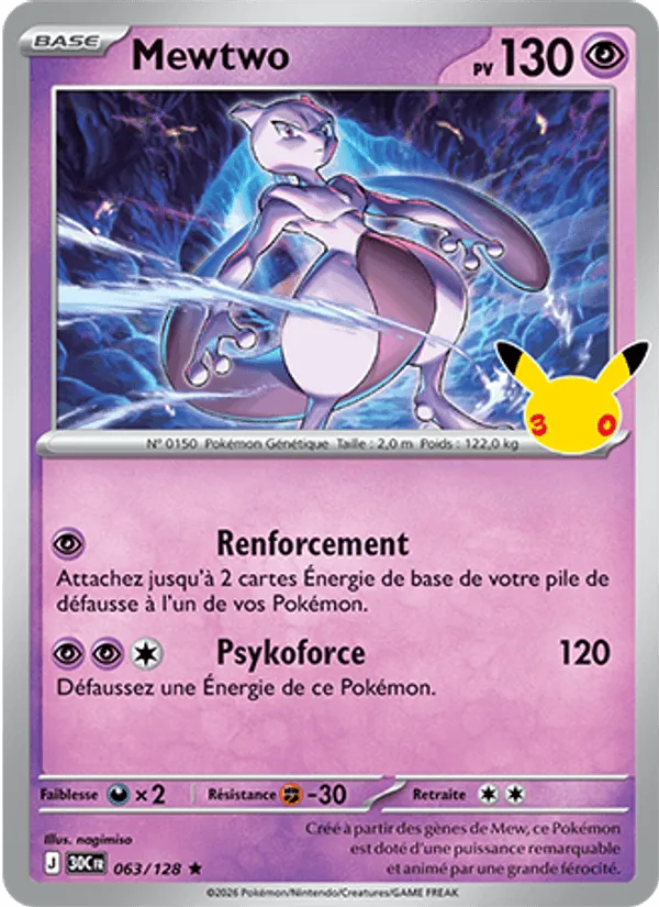 Mewtwo · 30ᵉ Anniversaire 063/128