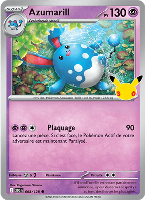 Azumarill · 30ᵉ Anniversaire 068/128