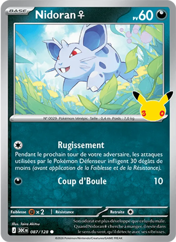 Nidoran♀ · 30ᵉ Anniversaire 087/128
