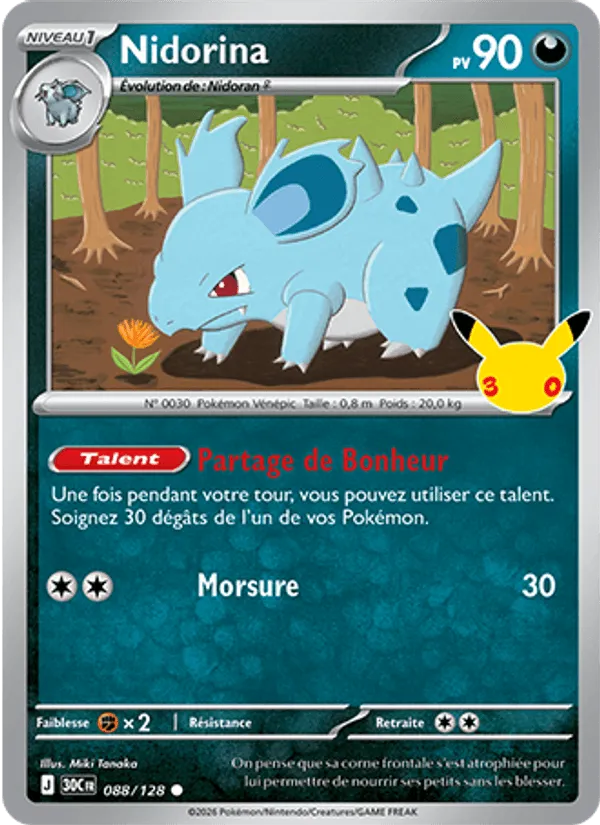 Nidorina · 30ᵉ Anniversaire 088/128