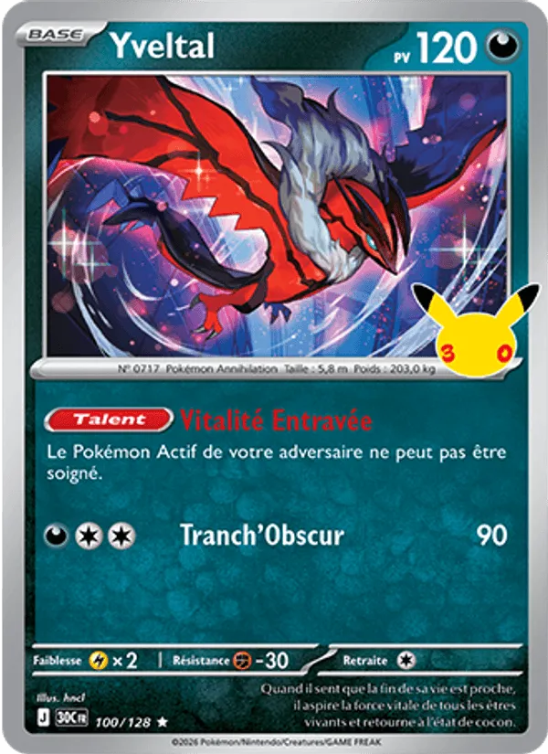 Yveltal · 30ᵉ Anniversaire 100/128
