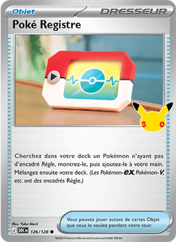 Poké Registre · 30ᵉ Anniversaire 126/128