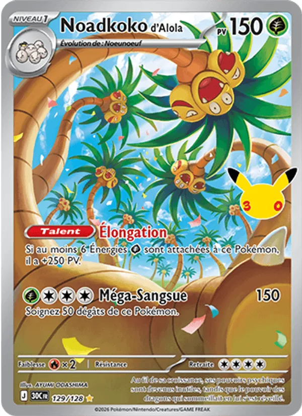 Noadkoko d'Alola · 30ᵉ Anniversaire 129/128
