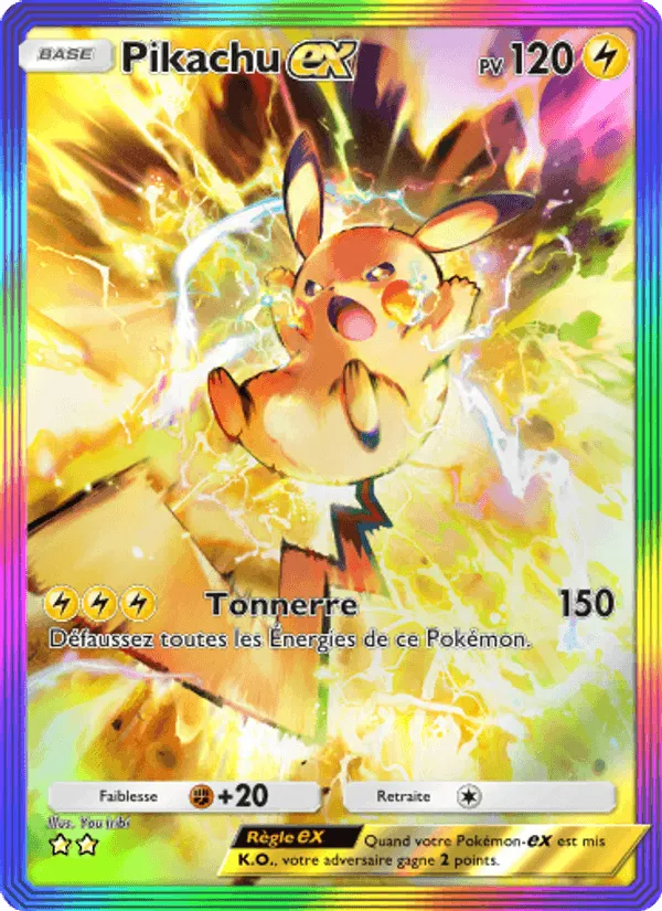 Pikachu-ex · Réjouissances Rayonnantes 092/72
