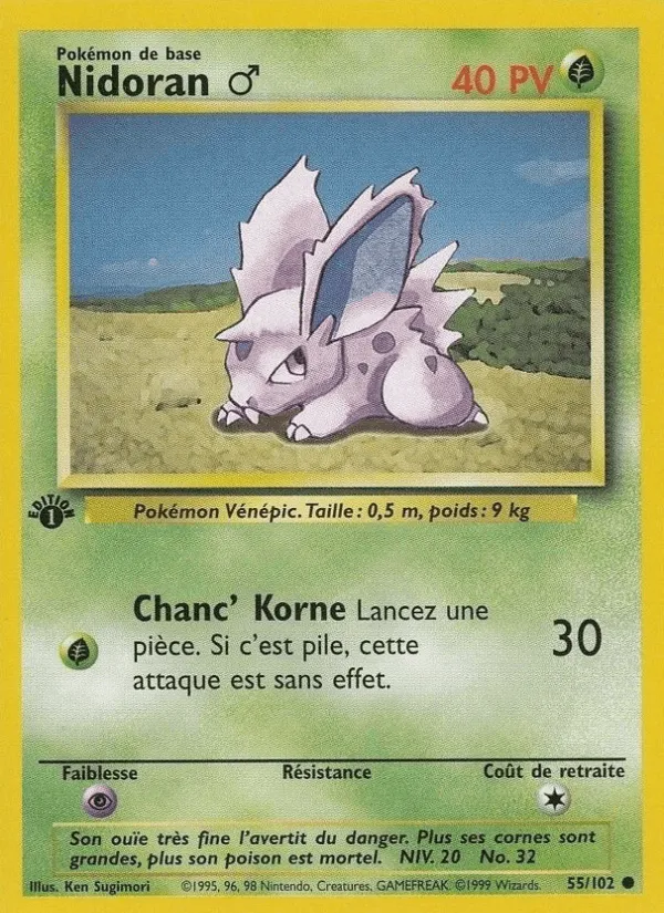 Nidoran ♂ · Set de Base 55/102