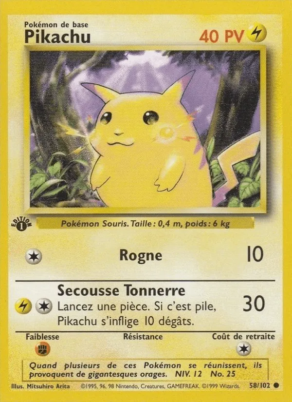 Pikachu · Set de Base 58/102