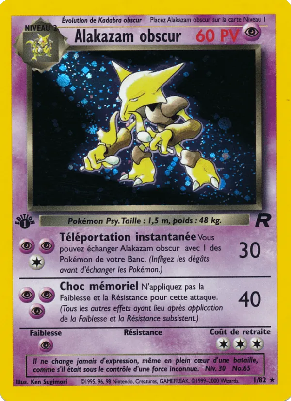 Alakazam obscur · Team Rocket 1/82