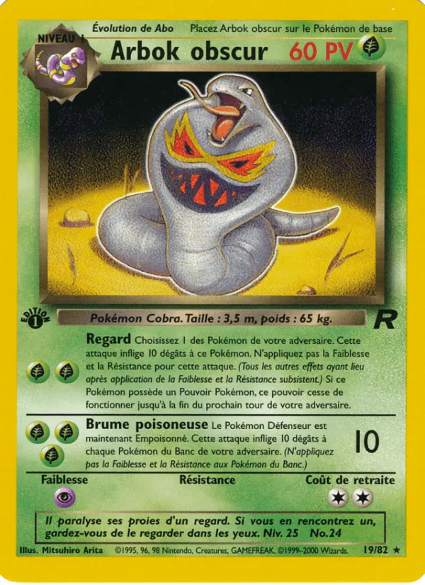 Arbok obscur · Team Rocket 19/82
