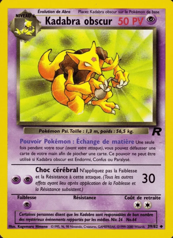 Kadabra obscur · Team Rocket 39/82