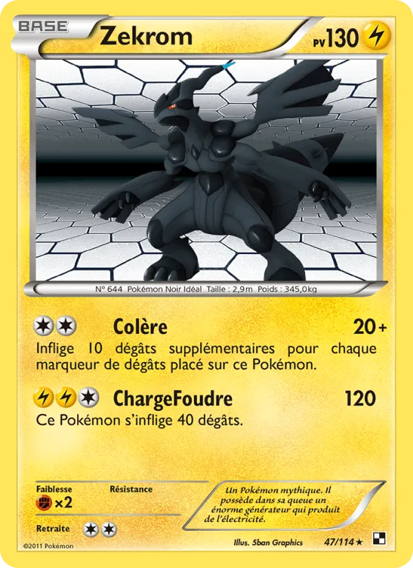 Zekrom · Noir & Blanc 47/114