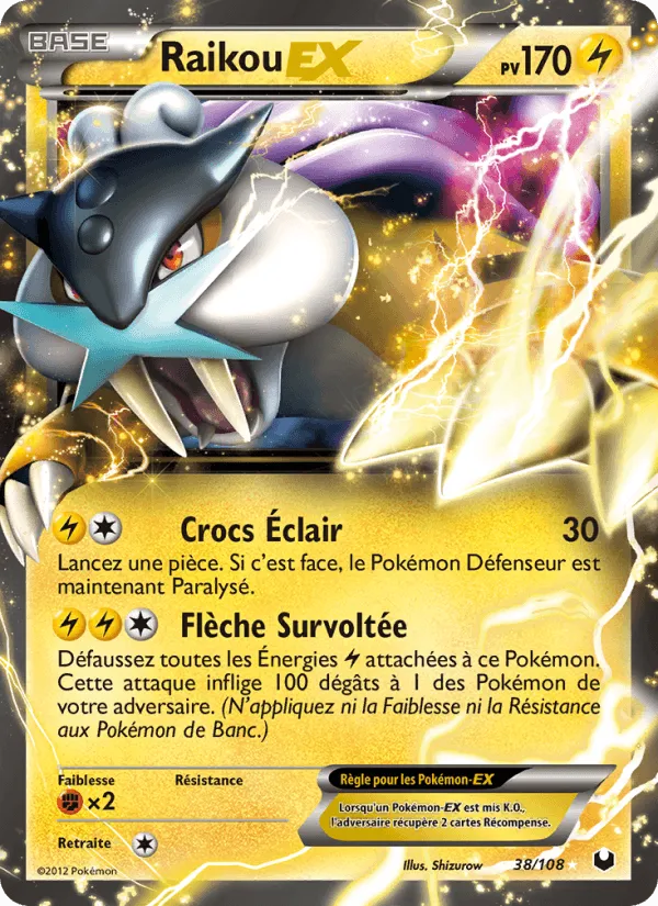 Raikou-EX · Explorateurs Obscurs 38/108
