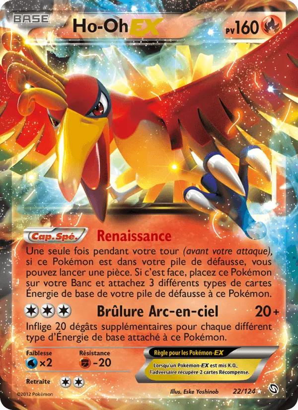 Ho-Oh-EX · Dragons Éxaltés 22/124