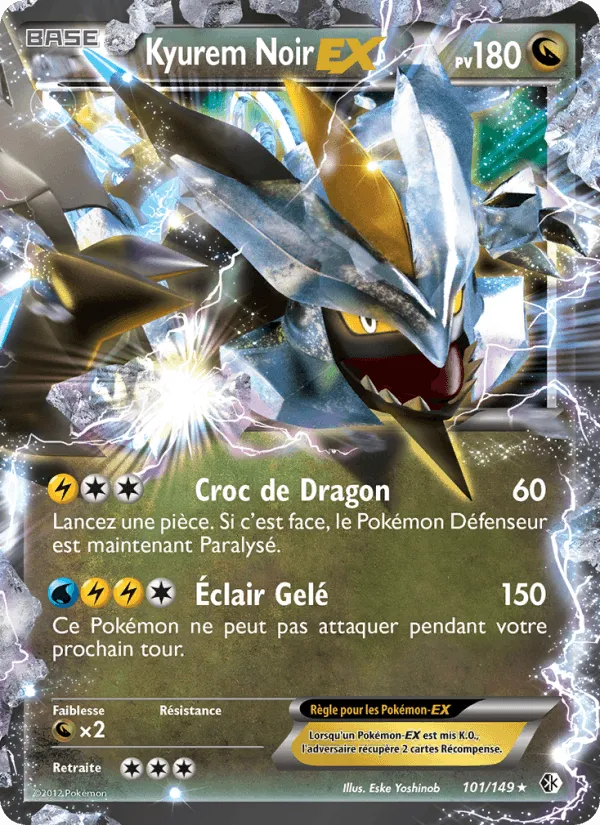 Kyurem Noir-EX · Frontières Franchies 101/149