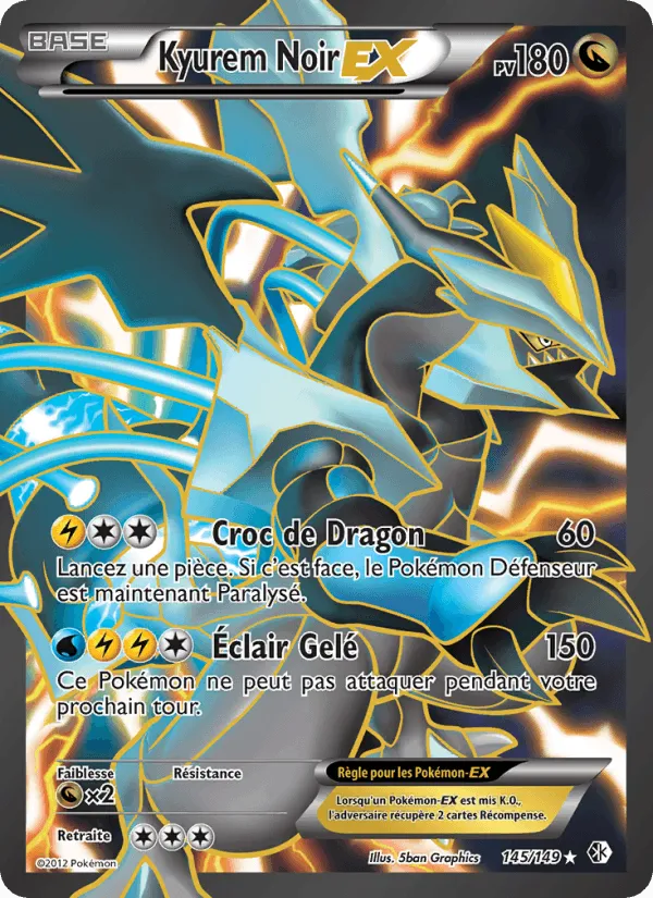 Kyurem Noir-EX · Frontières Franchies 145/149