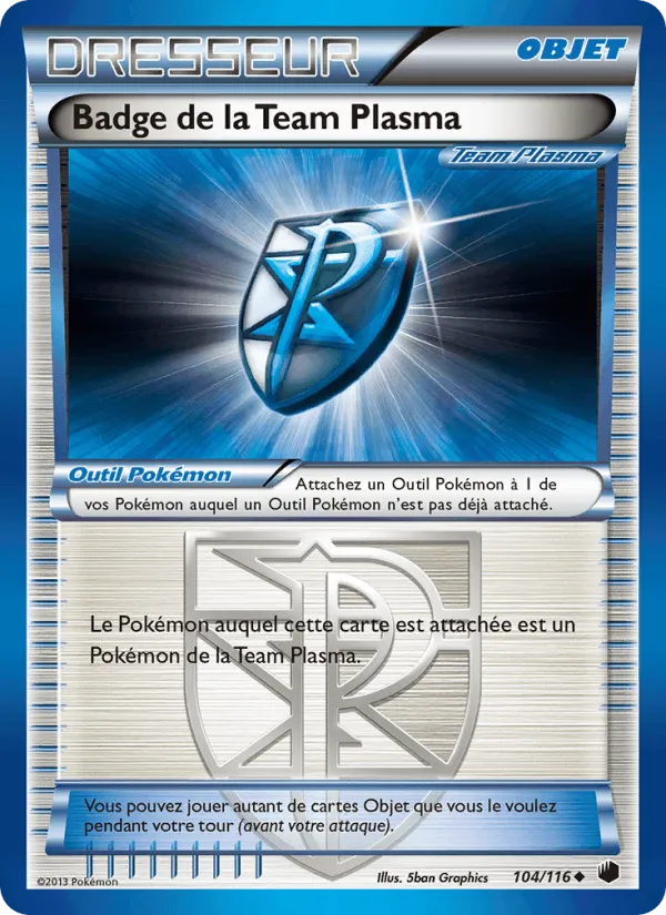 Badge de la Team Plasma · Glaciation Plasma 104/116