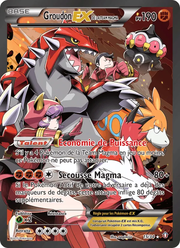 Groudon-EX de la Team Magma · Double Danger 15/34