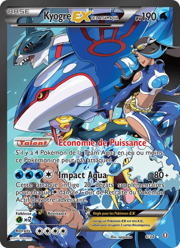 Kyogre-EX de la Team Aqua · Double Danger 6/34