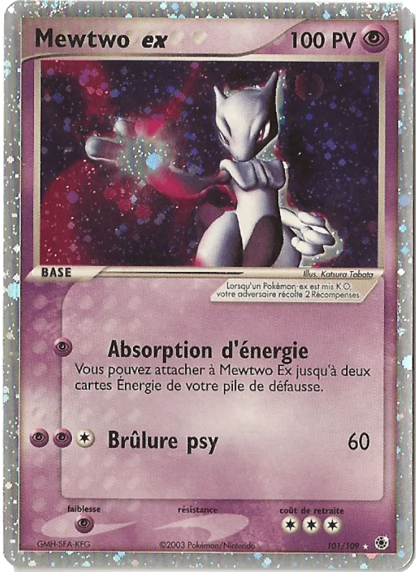 Mewtwo ex · EX Rubis & Saphir 101/109
