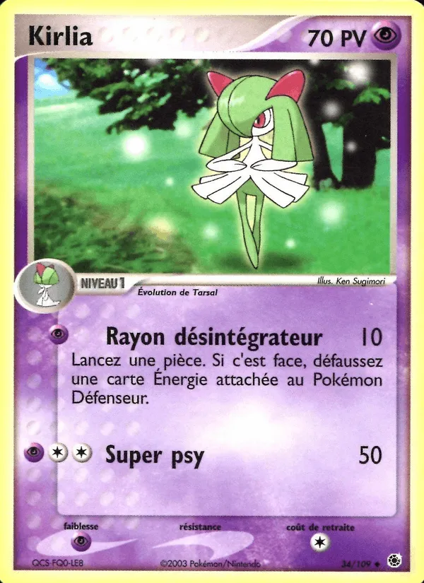 Kirlia · EX Rubis & Saphir 34/109