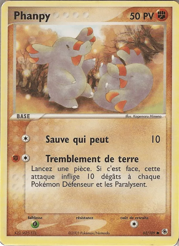 Phanpy · EX Rubis & Saphir 62/109