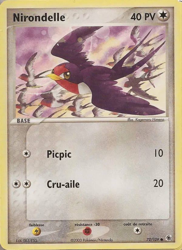 Nirondelle · EX Rubis & Saphir 72/109