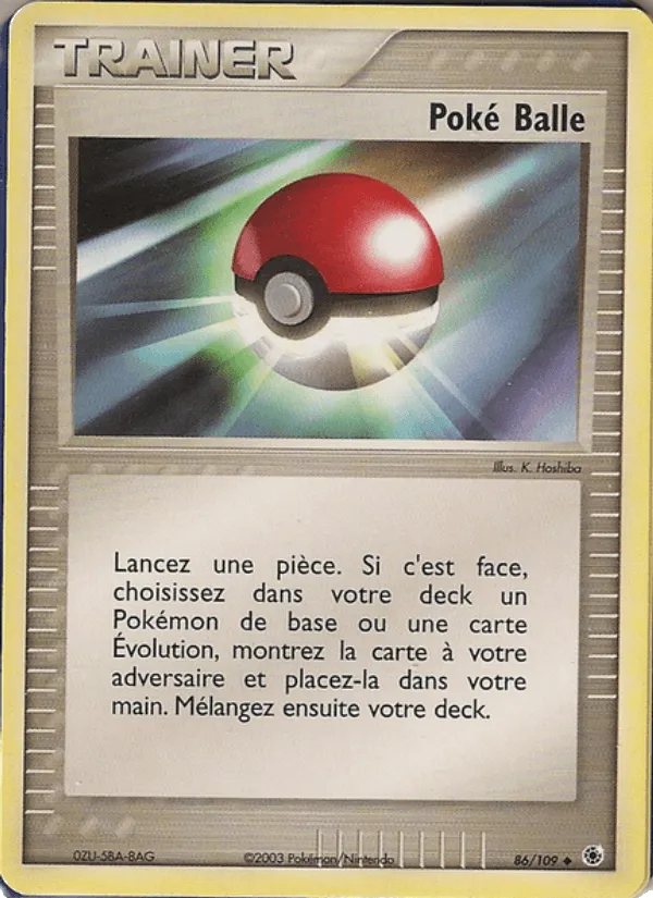 Poké Balle · EX Rubis & Saphir 86/109