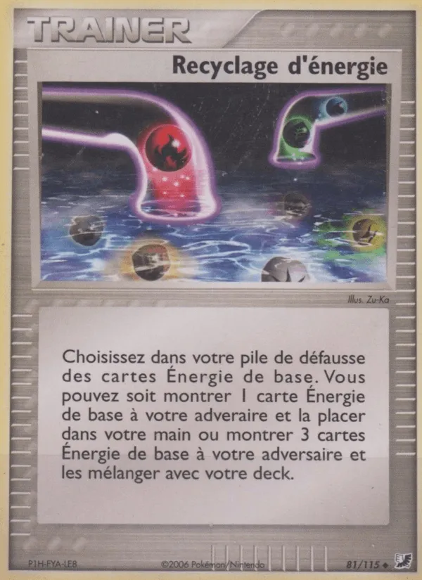 Recyclage d'énergie · EX Forces Cachées 81/115