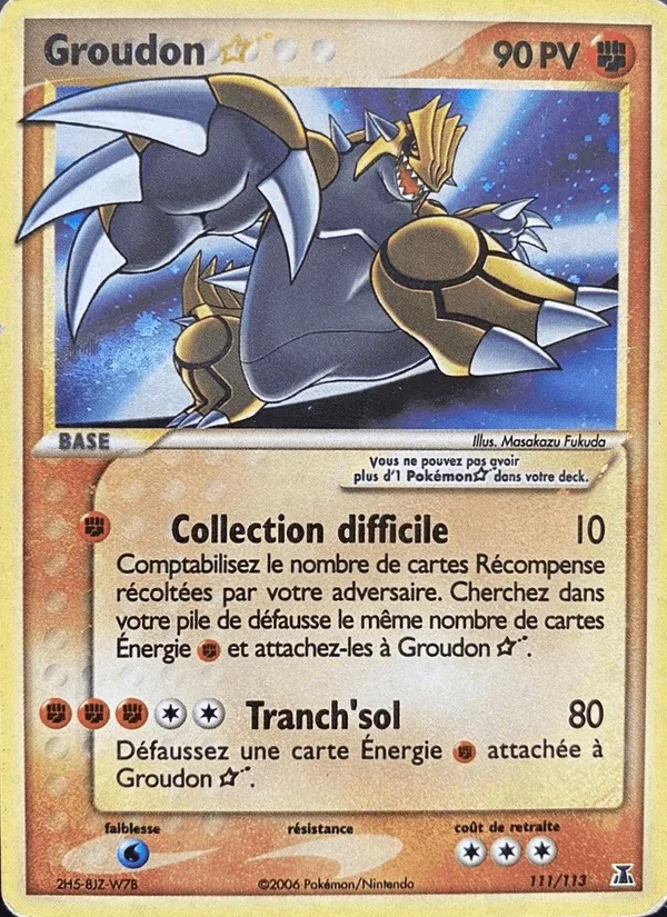 Groudon ☆ · EX Espèces Delta 111/113