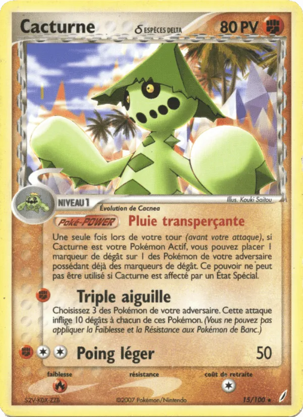 Cacturne δ · EX Gardiens de Cristal 15/100