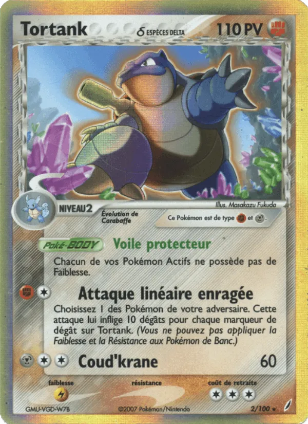 Tortank δ · EX Gardiens de Cristal 2/100
