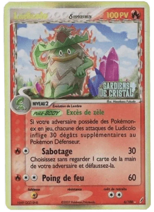Ludicolo δ · EX Gardiens de Cristal 6/100
