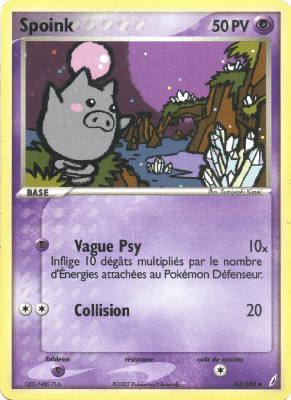 Spoink · EX Gardiens de Cristal 62/100