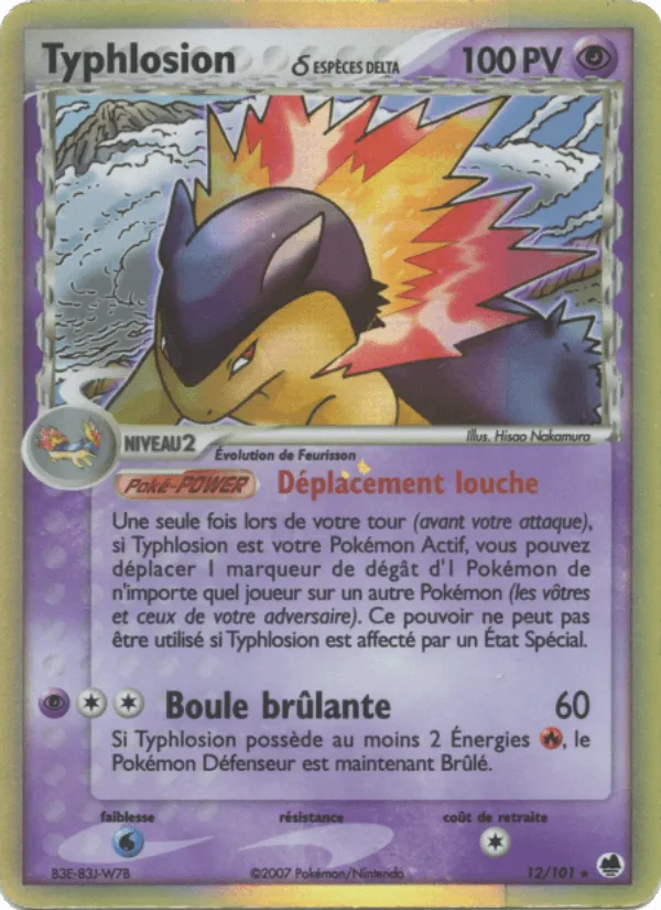 Typhlosion δ · EX Île des Dragons 12/101
