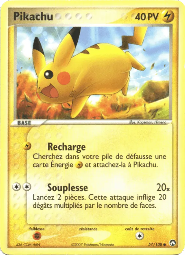 Pikachu · EX Gardiens du Pouvoir 57/108