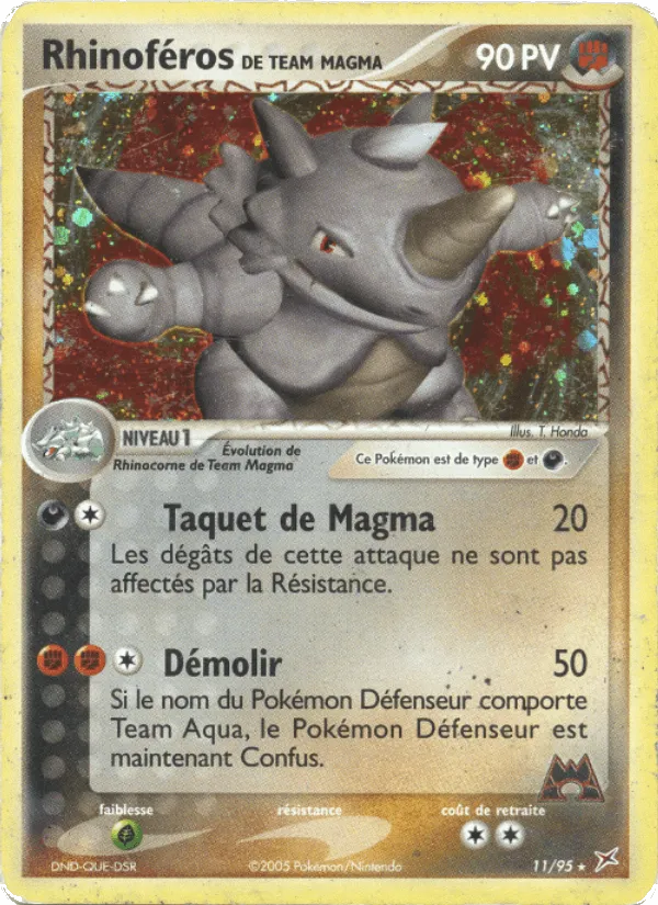 Rhinoféros de Team Magma · EX Team Magma vs Team Aqua 11/95