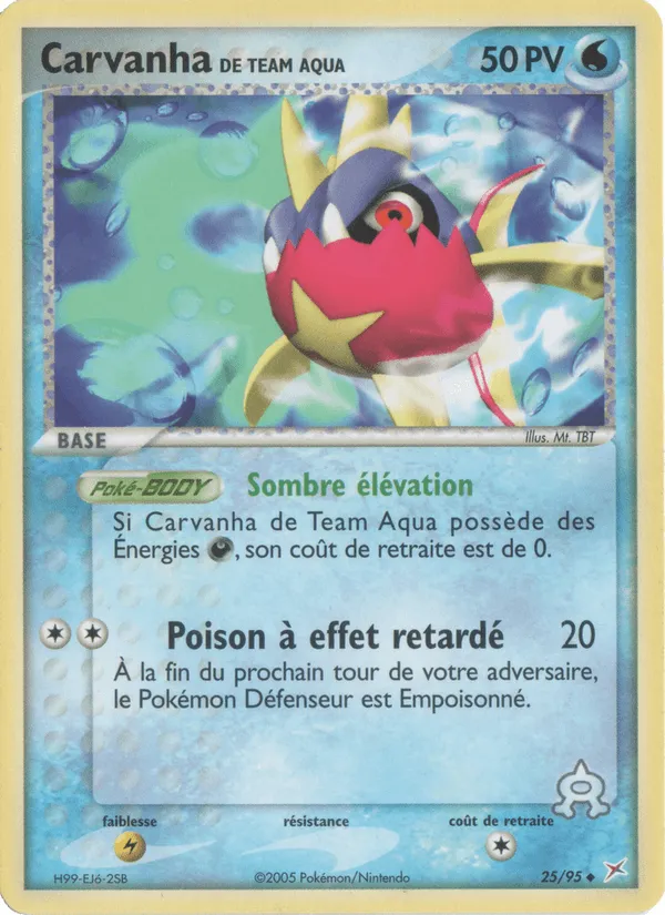 Carvanha de Team Aqua · EX Team Magma vs Team Aqua 25/95